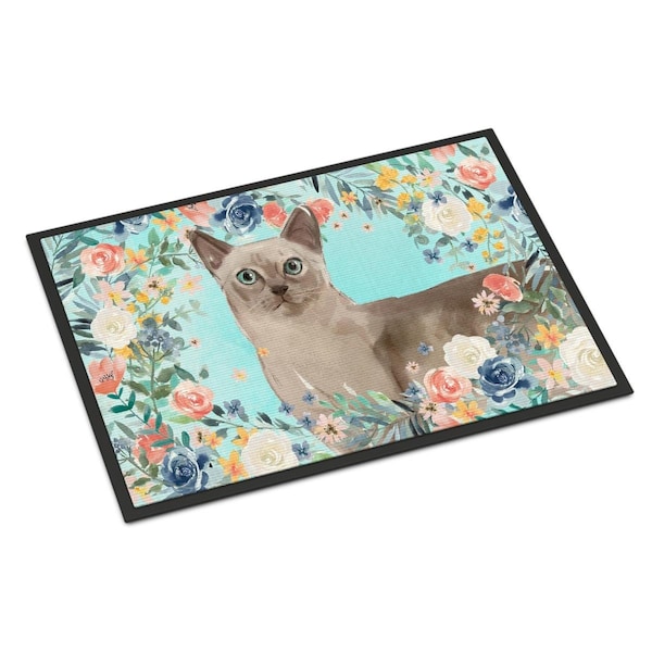 Carolines Treasures 24 x 36 in. Tonkinese Spring Flowers Indoor or Outdoor Mat CK3400JMAT - main